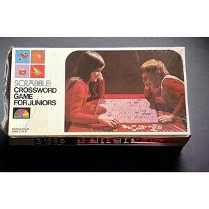 Vintage 1975 Scrabble Crossword Board Game‎ for Juniors Fourth Edition A NIB
